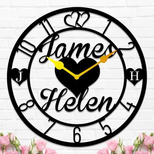 Personalized Metal Clock Sign, Custom Metal Clock, Personalized Gift, by HZYCYYFC