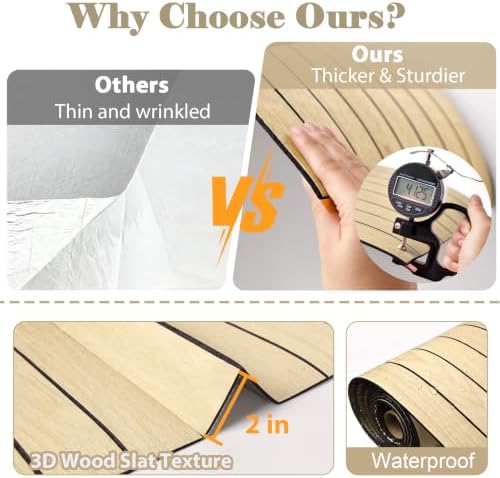 3D Peel and Stick Wood Slat Wall Panel - Image 2