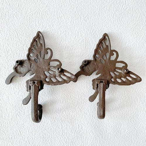Rustic Butterfly-Shaped Decorative Wall Hook Rack Hangers - Image 7