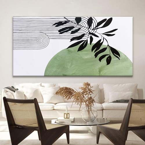 TAIJXAGSG Large Boho Green Wall Art - Image 2