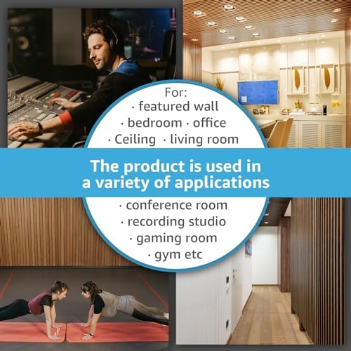 Art3d 8-Pack Soundproof Wood Slat Wall Panels, 94.5 x 7.9 Inch, Warm Teak - Image 7