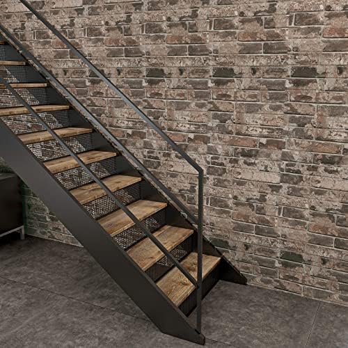VaryPaper Vintage Brown Brick Wallpaper Peel and Stick 3D Textured Brick - Image 4