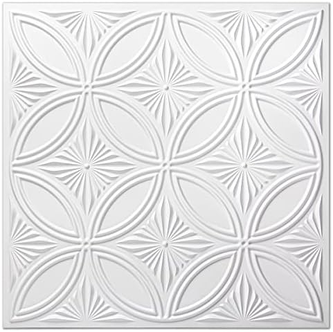 Art3d Decorative PVC Drop Ceiling Tiles, 2 x 2 ft by Art3d