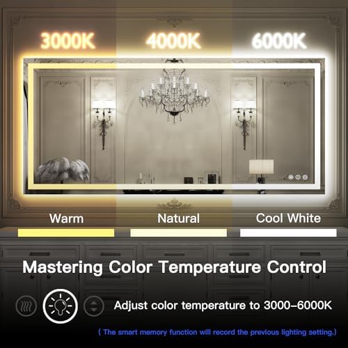 ISKM 40x38 LED Mirror for Bathroom, Front and Back Lit - Image 4