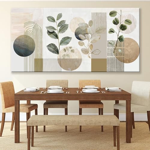 Large Boho Green Wall Art For Living Room Prints 39x78 In Green Botanical Boho - Image 3
