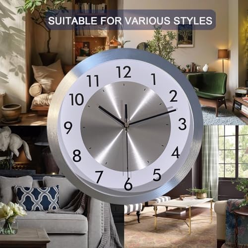 Modern Silent Non Ticking Wall Clock Battery Operated - Image 6