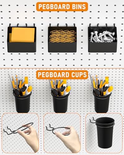 INCLY 30PCS Peg Board Organizer Accessories Kit - Image 4