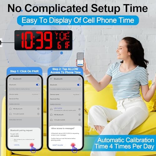 17.2" Large Digital Wall Clock - Image 3