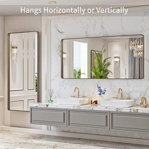 LOAAO 60"X28" Bronze Bathroom Mirror - Image 4