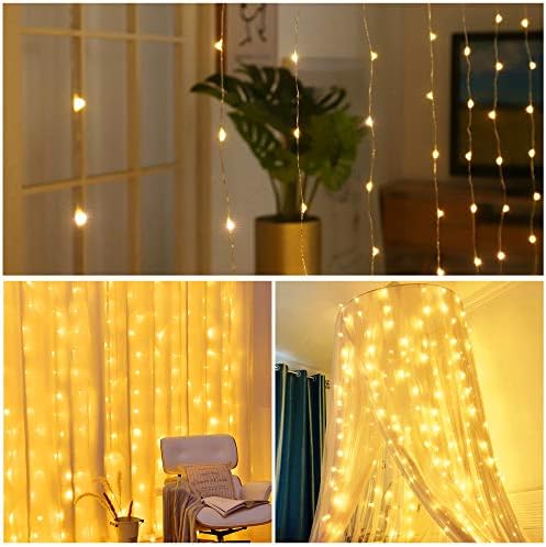 HOME LIGHTING Window Curtain String Lights, 300 LED 8 Lighting Modes Fairy - Image 3