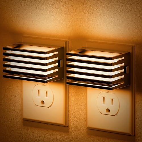 JandCase Amber Night Light, Night Lights Plug into Wall Dusk to Dawn Sensor by JandCase