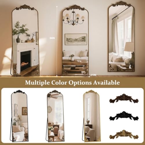 21"x 64" Arched Full Length Mirror, Freestanding Floor Mirror - Image 5