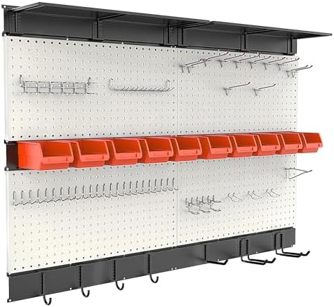 Ultrawall Pegboard Wall Organizer, 48 X 36 inch Garage Storage Pegboard by UltrawallGarageToolsOrganizer