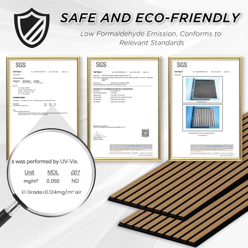 SMARTSTANDARD 2 Pack 106" x 12.6" Wood Slat Wall Panels, American Oak - Image 7
