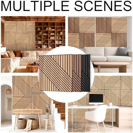 WoveN SounD Acoustic Wall Panels, Natural Oak, 8 Pack, 23.6x23.6 in - Image 6