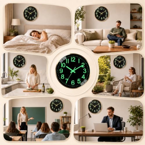 Wall Clock 12 inches, Accurate time, Metal Frame - Image 6