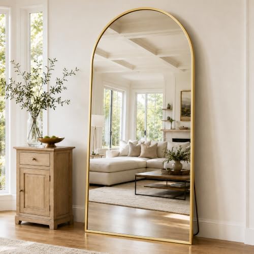 Floor Length Mirror, Wall Mounted Mirrors, Arched-Top Body Mirror by ZMYCZ