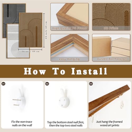 BINCUE Abstract Neutral Canvas Paintings Modern Artwork - Image 7