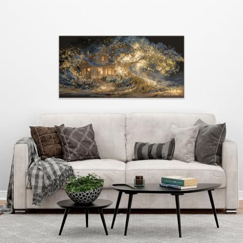 I@U Gold Tree vintage Canvas Wall Art Pictures - Image 5