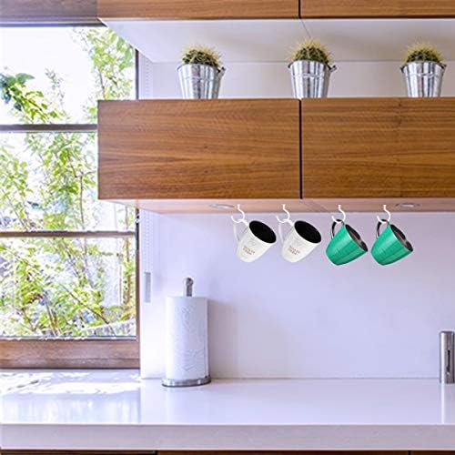 yuntop 12 Pack Vinyl Coated Ceiling Hooks, Screw-in Mug Hooks - Image 5