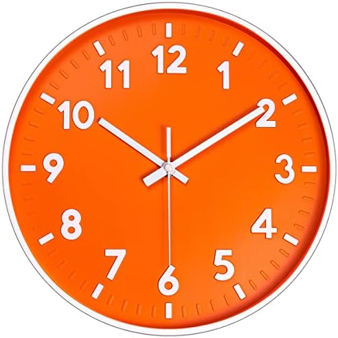 JENLYSTIME 12 Inch 3D Number Modern Indoor/Outdoor Wall Clock, Round Bright by JENLYSTIME