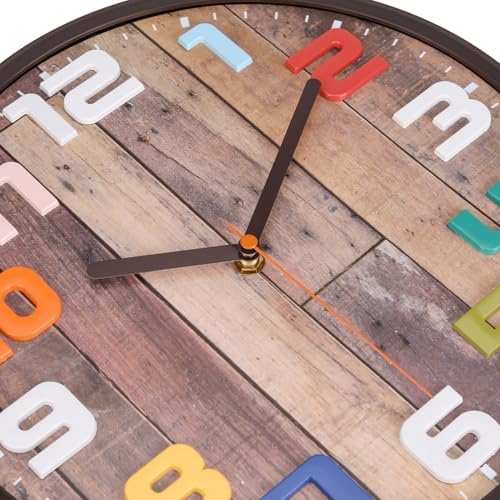 Topkey 12 inch Vintage Silent Wall Clock - Image 2