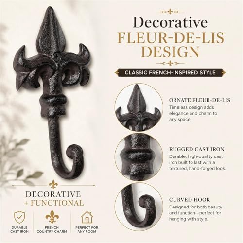 iobiotio Cast Iron Wall Hooks - Image 3