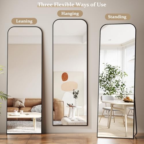 Full Length Mirror 64"x21" Arched Floor Standing Large Mirrors - Image 5