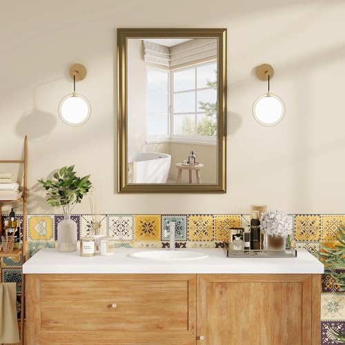 Axeman 22x30 Rectangular Wall Mirror, Decorative Bathroom Mirror, Traditional - Image 2