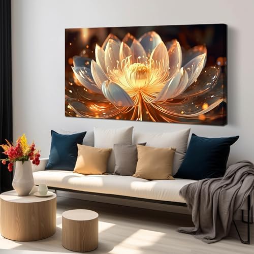 SIXTTART Lotus Flower Canvas Wall Art by SIXTTARTCANVASWALLART