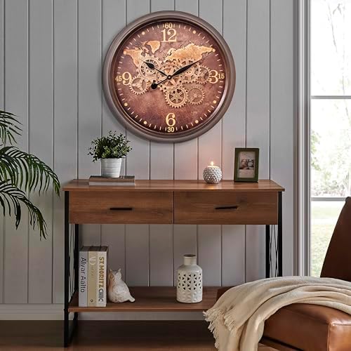 CLXEAST 24 Inch Moving Gear Wall Clock - Image 6
