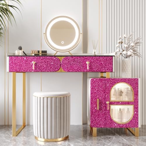 Hot Pink Glitter Wallpaper Self Adhesive Sparkle Pink Contact Paper - Image 4