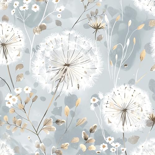 Nukofal Floral Wallpaper Peel and Stick Dandelion Contact Paper by Nukofal