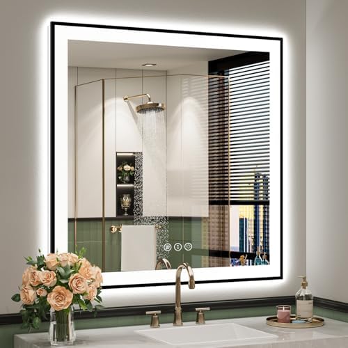 36x36 LED Bathroom Mirror with Lights by YEELAIT