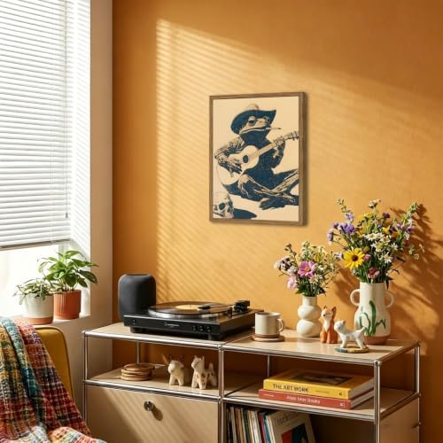 Funny Cowboy Frog Wall Art, Western Musical Frog Wall Decor Painting Whimsical - Image 6