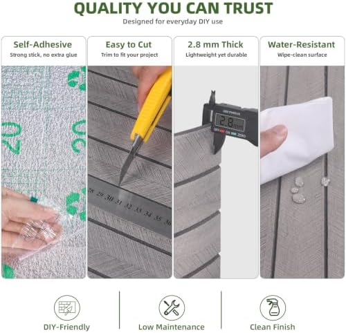 Elvone Peel and Stick PVC Slat Wood Wall Panel - Image 3