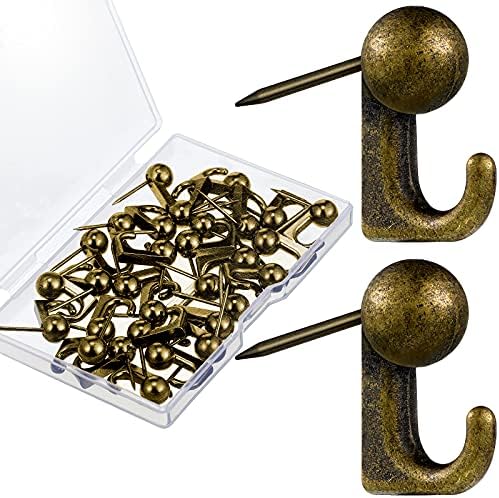 Jetec 30 Pcs Metal Push Pin Hangers Pin Wall Hook by Jetec
