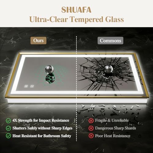 48X40 Inch LED Bathroom Mirror - Image 6