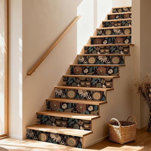 Boho Peel and stick Wallpaper Removable Sun Flroal Vintage Contact Paper - Image 5