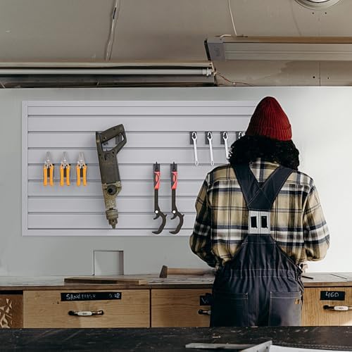 NeatiEase 2 x 4ft Slatwall Panel Wall Storage Systems, Slat Wall Paneling - Image 5