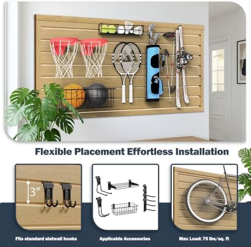 Slat Wall Paneling 2 x 4ft, Slatwall Garage Wall Organizer - Image 4