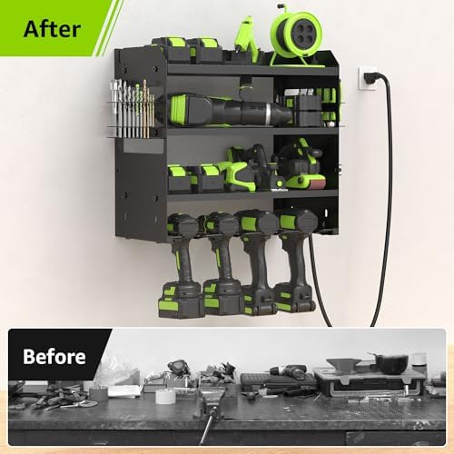 HUPBIPY Modular Power Tool Organizer Wall Mount Drill Holder Garage Shelf - Image 6