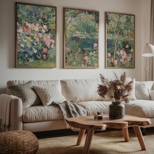 Set of 3 Vintage Oil Painting Spring Wildflower Wall Art 12x16Inch Unframed - Image 6