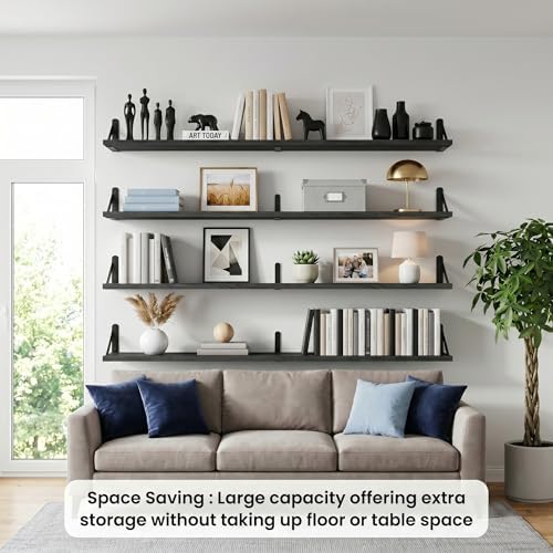 Long Wall Shelf, Large Floating Shelves - Image 4