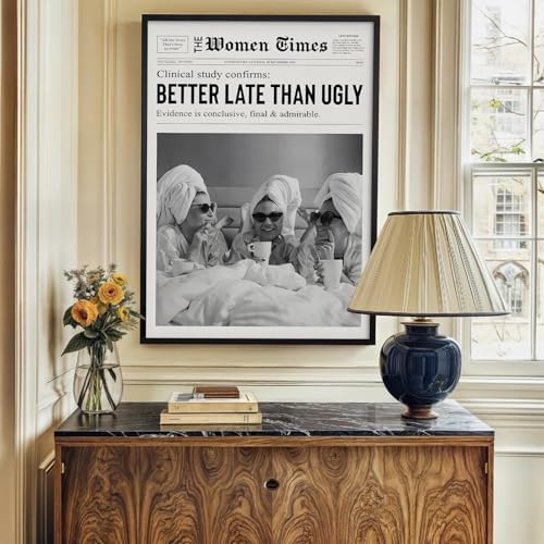 Vintage Black And White Newspaper Wall Art 20x30in Black Framed Trendy Better - Image 5