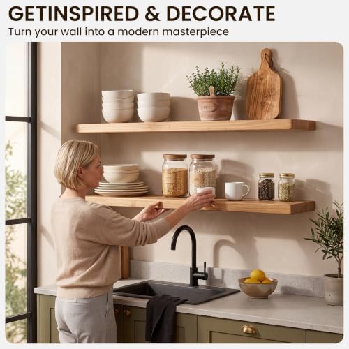 Fun Memories Floating Shelves for Wall, Deep Floating Shelf for Living Room - Image 6