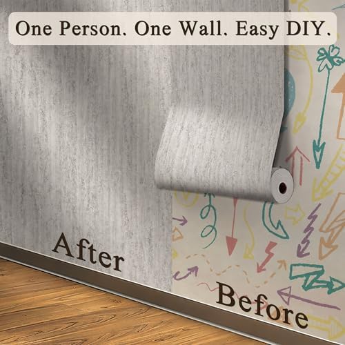 Gray Travertine Peel and Stick Wallpaper, 47.2 x 118 in - Image 4