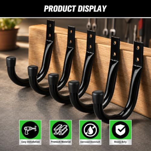24-piece Heavy Duty Garage Storage Hooks, Bike Hooks - Image 4