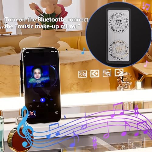 Hasipu Vanity Mirror with Lights and Bluetooth Speaker, Lighted Makeup Mirror - Image 2