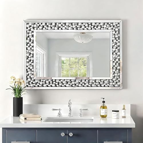 KOHROS 36"x 24" Rectangle Bathroom Mirror Modern Decorative Wall Mirror by KOHROS